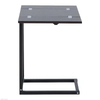 HOMCOM Expanding Snack Table Folding Tray Laptop Holder Modern Walnut(m-6)