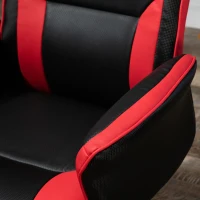 Vinsetto Ergonomic Racing Gaming Chair Faux Leather Office Computer Desk Chair with Mid Back, Armrest, and Adjustable Height, Red(m-16)