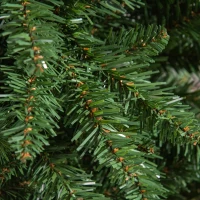 HOMCOM 7.5ft Unlit Slim Fir Artificial Christmas Tree with Realistic Branches, Holiday Indoor Decoration with 1075 Tips(m-11)