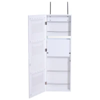 Wall/Door Mounted Armoire Cabinet Jewelry Cosmetics Shelf Organizer White(m-7)