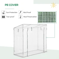 Outsunny 79" x 29" x 66" Walk-in Garden Greenhouse Patio Hot House with Durable Steel Frame Outdoor Tomato Plant House White(m-4)