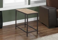 Monarch 22" Elegant Inset Mosaic Tile Top Hammered Brown Metal Frame Accent Side End Table - Terracotta Finish(m-2)