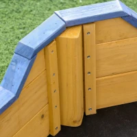 Outsunny Kids Wooden Sandbox Pirate Ship Sandboat w/ Bench Seat Storage Space Ceder Wood(m-11)