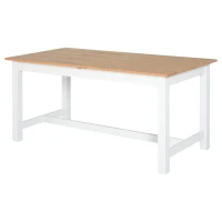 HomCom Expandable Folding Kitchen Dining Table with Elegant Natural Wood Design & Sturdy Construction - Natural(m-8)