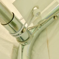 Outsunny 10&#39; x 20&#39; Heavy Duty Outdoor Carport Awning/Canopy with Weather-Fighting Material &amp; Anchor Kit, Brown(m-8)