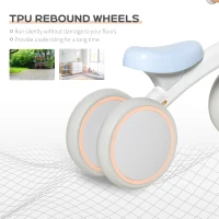 Qaba Baby Balance No Pedal Bicycle Walker Ride On Bike Quick Release Kids Toddlers Birthday Toy Gift for 1-3 Years Old Blue(m-6)