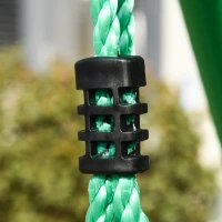 Outsunny 3 in 1 Kids Metal Swing Set w/ Monkey Bar Rings Glider and Adjustable Hanging Rope, Multiple Kids Playground Equipment for Backyard(m-8)