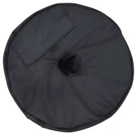 Outsunny 19" Round Patio Umbrella Base Weight Sand Bag Weather Resistant Garden Parasol Weight Base Stand Holder Weights  w/ Scoop Up 88lbs Black(m-4)