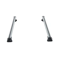 Outsunny Roof Top 2 PC Aluminum Cross Bars Lockable Adjustable Baggage Luggage Roof Rack, Silver (49")(m-2)