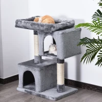 PawHut Multi-Level Cat Tree with Sisal-Covered Scratching Posts Large Perch(m-1)