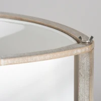 HOMCOM Floor Lamp with Display Shelves, Modern Standing Lamps with Footswitch, Solid Wood Nightstand Tower Lamp for Living Room Bedroom and Office(m-13)