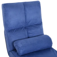HOMCOM 5-Position Floor Lazy Sofa Chair Adjustable Folding Couch Video Gaming Bed Blue(m-8)
