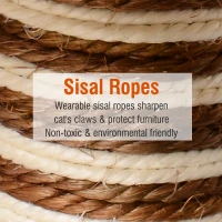 PawHut 51-inch Multi-Level Cat Tree Kitten Scratcher Post with 3 Condos Cat Play House Activity Centre w/Toy(m-5)