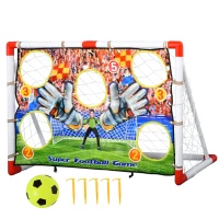 Qaba Football Goal Folding Indoor Outdoor with All Weather Net Kids Adults(m-2)