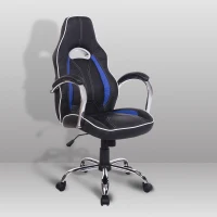 HOMCOM High Back Racing Style Ergonomic Gaming Chair - Blue / Black(m-3)