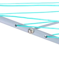 HOMCOM Foldable Umbrella Clothes Drying Rack Bed Sheet Dryer Aluminum 3 Arms 18 Lines 52.5ft Indoor Outdoor Pre-Assembled(m-10)