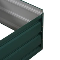 Outsunny 2' x 2' x 1' 2-Piece Raised Garden Bed Box with Steel Frame for Vegetables, Flowers, & Herbs, Green(m-10)