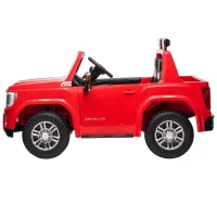 Aosom 12V GMC Sierra HD Battery Kids Ride On Car with Remote Control, Bright Headlights, & Working Suspension, Red(m-11)
