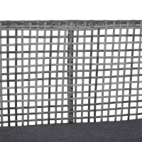 Outsunny 2-seat  Rattan Wicker Loveseat Bench Outdoor Patio Conversation Furniture All Weather(m-6)