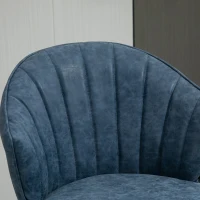 HOMCOM Bar Stool Set of 2 Adjustable Height PU Leather Upholstered Swivel Counter Chairs with Backrest, Footrest, Blue(m-9)