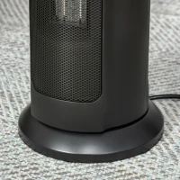 HOMCOM 2-In-1 Portable Electric Tower Heater, Oscillating Space Heater with 12H Timer, Three Heating Modes, 750/1500W, for Indoor Use, Black(m-15)