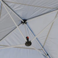 Outsunny 10’X10’ Instant Pop-up Party Tent Outdoor Activity Canopy Sun Shade Fair Beach Gazebo Shelter Commercial Tent w/ Carrying Bag(m-7)