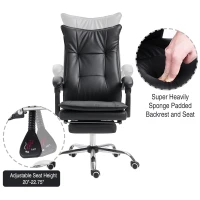 Vinsetto Ergonomic Office Chair with Footrest Black(m-6)