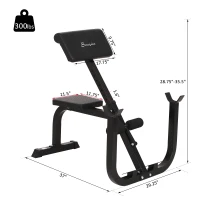 Soozier Heavy Duty Adjustable Roman Chair Rack Abdominal Exercise Machine Home Gym Fitness(m-3)