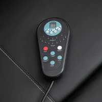 HOMCOM Vibrating Massage PU Leather Recliner Chair, Footrest with Remote Control, and 8 Massaging Points, Black(m-20)