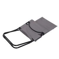 Outsunny Beach Chair Portable Ergonomic w/ Armrest Grey(m-4)