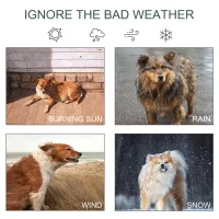 Pawhut 6' x 4' x 6' Large Outdoor Dog Kennel Galvanized Steel Fence with UV-Resistant Oxford Cloth Roof & Secure Lock(m-6)