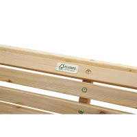 Outsunny 5ft Wooden Porch Swing Chair Seat Hanging Bench FSC Certificated Wood Deck with Chain(m-5)