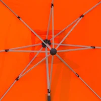 Outsunny 10ft Patio Offset Parasol Umbrella Cantilever Hanging Sun Shade Canopy Shelter 360° Rotation with Stand Orange(m-8)