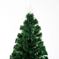 Open Box HOMCOM 6ft Artificial Pre-Lit Fiber Optic Holiday Christmas Tree with 28 LED Lights(m-10)