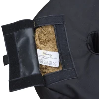 Outsunny 19" Round Patio Umbrella Base Weight Sand Bag Weather Resistant Garden Parasol Weight Base Stand Holder Weights  w/ Scoop Up 88lbs Black(m-7)