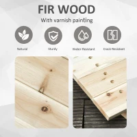 Outsunny Fir Wood Garden Bridge Arc Walkway with Side Railings for Backyards, Gardens, and Streams, Natural Wood, 89.75" x 29.5" x 43.25"(m-4)