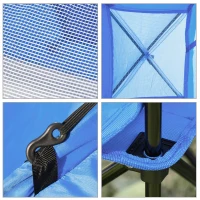 Outsunny 2 Kids Pop Up Camping Tents, Playhouse for Boys Girls with Chairs, Sleeping Bags, Flashlights, Trolley Case, Adventure, Outdoor(m-10)