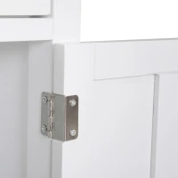 HOMCOM Kitchen Island Utility Cart on Wheels with Large Counter, 2 Spacious Drawers & Storage Cabinets, & Wine Storage(m-14)