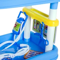Qaba Kid Medical Trolley Play Set Children Pretend Doctor Nurse Play Cart Kids Gift(m-8)