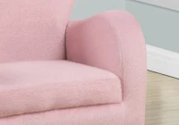 Monarch Kids' Padded Upholstered  Accent Arm Chair - Fuzzy Pink(m-3)
