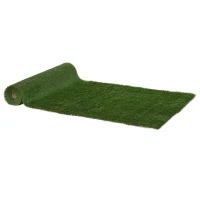 Outsunny 13.1' x 3.3' Artificial Grass Carpet Garden Synthetic Turf Outdoor Fake Grass Mat Lawn with 35mm Pile Height Drain Holes(m-2)