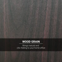 HOMCOM Computer Desk with Hutch, Home Office Workstation with Storage Shelves Drawers Cabinets, Coffee(m-7)