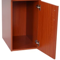 HOMCOM Computer Desk Writing Table Laptop PC Workstation with Storage Shelves Drawer Keyboard Tray Home Office Walnut(m-4)