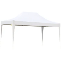 Outsunny 10x15ft Outdoor Pop Up Party Tent Folding Gazebo Canopy with Carrying Bag White(m-2)
