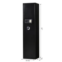 HomCom 56" Steel Electronic 5 Rifle Gun Security Cabinet w/Digital Keypad, Keys,Padded Interior- Black(m-3)