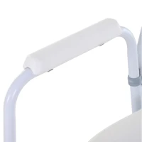 HOMCOM Personal Mobility Assist Bedside Commode Toilet Chair with 6-Level Adjustable Height & Shower Accessibility(m-12)
