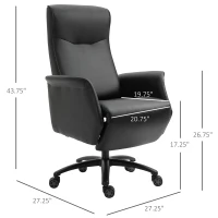 Vinsetto Office Chair High Back Ergonomic Swivel  Computer Recliner Footrest(m-3)