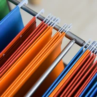 HOMCOM Vintage Executive Computer Desk, Home Office Work station, Student Table with Cabinet & 3 Drawers for Hanging Files, Brown(m-13)