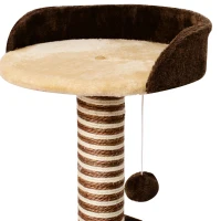 PawHut 51-inch Multi-Level Cat Tree Kitten Scratcher Post with 3 Condos Cat Play House Activity Centre w/Toy(m-11)