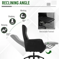 Vinsetto Office Chair High Back Ergonomic Swivel  Computer Recliner Footrest(m-6)